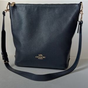 Coach Blavk Leather Abby Duffle Bag